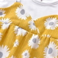 thumbnail image 3 of Baby Girls Summer Casual Short Sleeve Fake 2 Piece Floral Dress Kids Toddler Halter Princess Sundress, 3 of 5