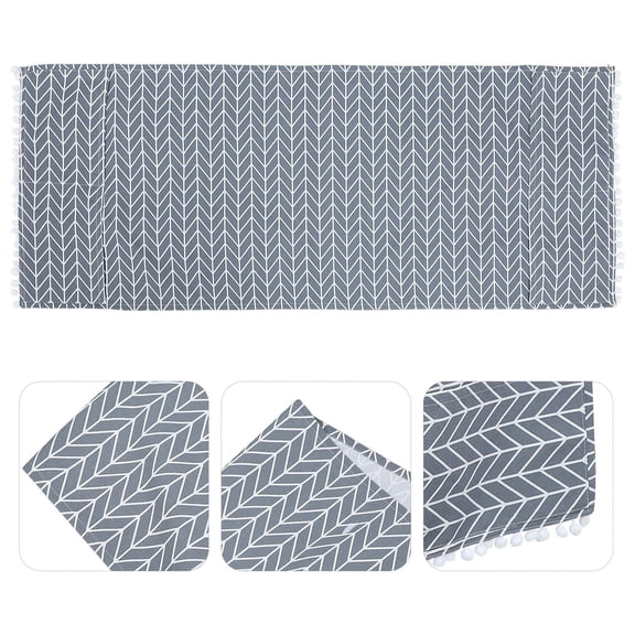 ETEREAUTY Grey Breathable Refrigerator Cover with Storage Pockets, Cotton Material Protector