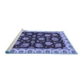 thumbnail image 2 of Ahgly Company Machine Washable Indoor Round Oriental Blue Traditional Area Rugs, 8' Round, 2 of 4