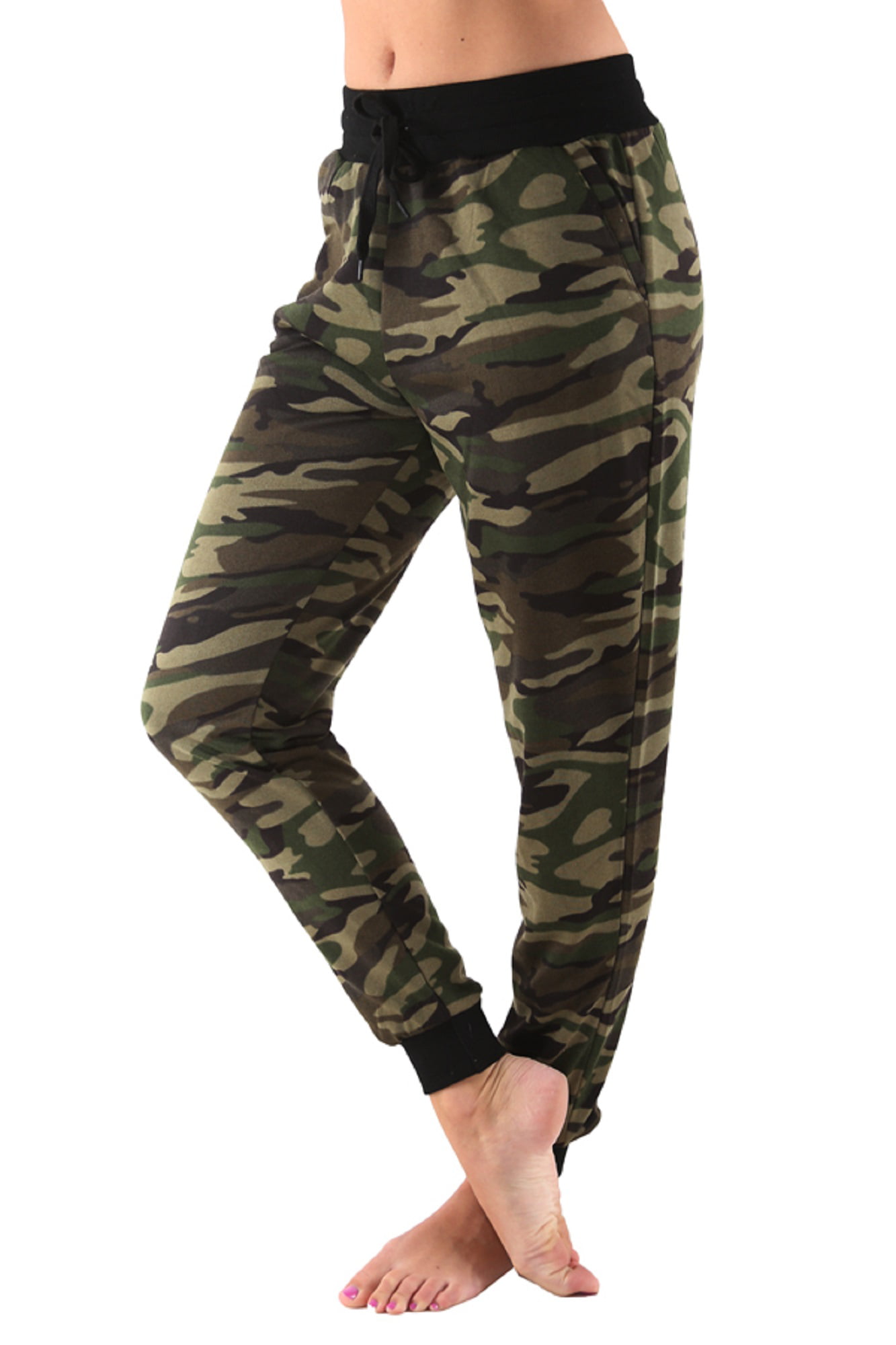TD Collections Woman's Camo Green Army Pants, Olive Medium Size ...