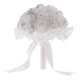 thumbnail image 4 of Novia De Bouquet Satin Ribbon Rose Con Elegante Decoración De Cristal De Encaje perfecl Ramo de la boda, 4 of 8