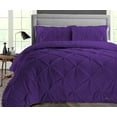 thumbnail image 1 of SGI Microfiber Comforter Set King Size Purple Pinch 3 Piece, 1 of 5
