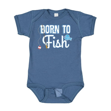 

Inktastic Born to Fish Go Fishing Gift Baby Boy or Baby Girl Bodysuit
