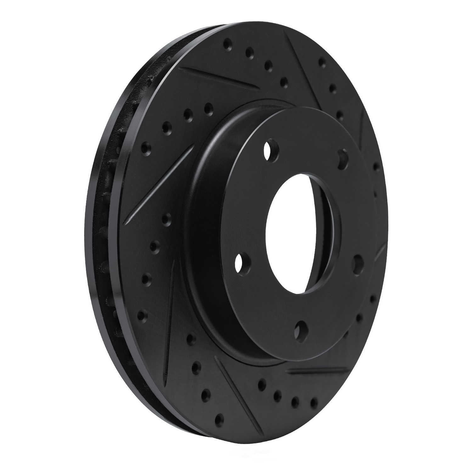 Dynamic Friction Company 633-46004R DFC Brake Rotor - Drilled And Slotted - Black