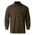 thumbnail image 5 of XIAOCHA Men's Corduroy Button Down Shirt Long Sleeve Relaxed Fit Collared Top Soft Casual Everyday Layering Shirt, 5 of 5