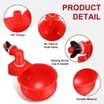 thumbnail image 3 of Chicken Water Cups, Chicken Watering Cup, 3/8 Inch Thread Automatic Filling Waterer Poultry Drinking Bowl Chicken Feeder Cup for Chicken Duck Turkey Rabbit, 3 of 7