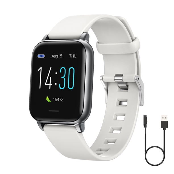 Reloj inteligente Heartrate Presión arterial Oxígeno Reloj de pulsera Temperatura corporal Control táctil Reloj impermeable, gris claro Guardurnaity EL001549-08B
