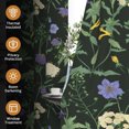 thumbnail image 2 of Tchckioa Blackout Curtains,Printed Floral Window Drapes for Living Room,Grommet Top(Black and Green,42x63,Set of 2), 2 of 6