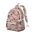 thumbnail image 2 of Dogs with Flowers Backpack for School,Cute School Bag,Schoolbag with Adjustable Shoulder Straps & Padded Back,13.4"x11"x4.7", 2 of 6