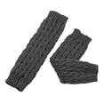 thumbnail image 5 of Men's and Women's Winter Cable Knit Leg Warmer,Plush Lined Over Knee Socks with Ribbed Design,Thickened Wool Blend Boot Socks for Cold Weather,Stretchy Thermal Leg Cover,Unisex Knitted Leg Protection, 5 of 5