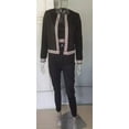 thumbnail image 4 of ZANKLEY Women's 3-Piece Printed Sexy Tracksuit Set - Tube Top, Jacket Bodycon Pants for Party, 4 of 5