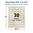 thumbnail image 6 of Avery Pearlized Ivory Rectangle Labels, .75" x 2.25", 300ct, 6 of 11
