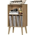 thumbnail image 2 of Record Player Stand with Album Storage - Mid-Century Modern Design, 2 of 7
