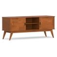 thumbnail image 2 of Draper 60 inch Wide Solid Wood Mid Century Low TV Stand in Teak Brown For TVs up to 65 inches, 2 of 13