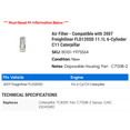 thumbnail image 2 of Air Filter - Compatible with 2007 Freightliner FLD120SD 11.1L 6-Cylinder C11 Caterpillar, 2 of 2