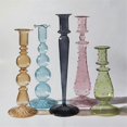 thumbnail image 3 of Romantic Glass Candle Holder Vintage Glass Candlestick Hydroponic Transparent Vase European Style Gif, 3 of 5