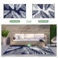 thumbnail image 6 of DEORAB 5'x8' Outdoor Rug Reversible Plastic Camping Waterproof Outside Mat,Navy blue & White, 6 of 9
