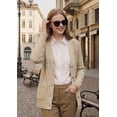 thumbnail image 7 of Women’s Cable Knit Cardigan Sweater Button Down V Neck Long Sleeve Soft Lightweight Knit Open Front Casual Fall Outerwear with Pockets, 7 of 7