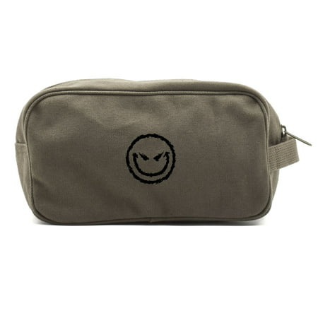Evil Smiley Face Canvas Shower Kit Travel Toiletry Bag (Best Smiley Face App)