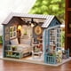 thumbnail image 5 of Kit de casa de muñecas en miniatura para armar, modelo de cabaña de madera ensamblada, mini casa de muñecas artesanal con muebles y luces LED, regalo de cumpleaños para el día del niño, 5 of 7