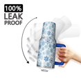 thumbnail image 3 of Blue Christmas Snowflake Pattern Tumbler with Handle and Lid,40oz Double Wall Vacuum Insulated Tumbler,Cups Gift for Women and Men, 3 of 7