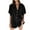 Black, variant on Women's Summer Casual Short Sleeve Button down Shorts Rompers V Neck Beach Lounge Jumpsuit for Women