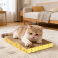 thumbnail image 1 of HCBY Cat Scratcher, 16.9x8.2x1.1in Thickened Corrugated Cardboard Pad, Reversible Durable Scratch Lounge, Multi-Functional Mat for Indoor Cats, 1 of 8