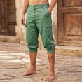thumbnail image 4 of Tbopshirt Mens Capri Pants Cargo Pants for Men Fashion Casual High Waisted Walking with Button Solid Pockets Pants 3/4 Length Pant,M-3XL, 4 of 9