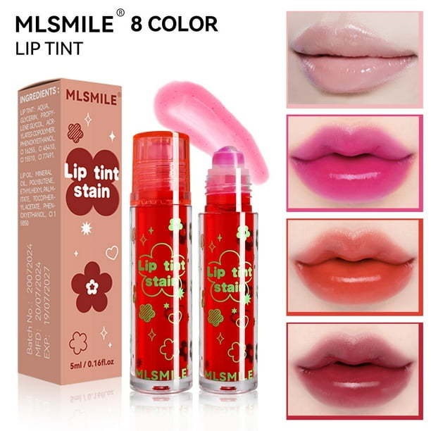 Ganfancp Color Lip Dyes Taza Antiadherente Lip Glaze Easy To Color Lipstick Lip Gloss + Transparent Lip Oil Ofertas Del Día Sólo En Línea 1* Brillo de Labios