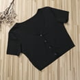 thumbnail image 3 of 2021V-neck Short Sleeve Crop Top T-Shirts Basic Top Sexy Crop Top for Women, 3 of 5