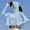 🔥 Blue_New, variant on UPF50+ Ice Silk Sun Protection Jacket, Cool Touch Black Vinyl Anti UV Outerwear, Thin Breathable Long Sleeve Summer Coat for Women Army Green Free Size
