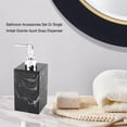 thumbnail image 4 of Yuarrent Dispensador de jabón rellenable grueso de 210/350/400/420ml, contenedor de Gel de ducha, botella de manta tipo empuje, organización de Hotel Juegos de accesorios de baño 420ML Yuarrent HA073018-01, 4 of 6