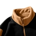 thumbnail image 6 of gyLJF Men's Color-blocked Fleece Jacket Stand-up Collar Fleece Hoodie Full-zipper Warm Long Sleeve Top with Zipper Pockets, 6 of 7