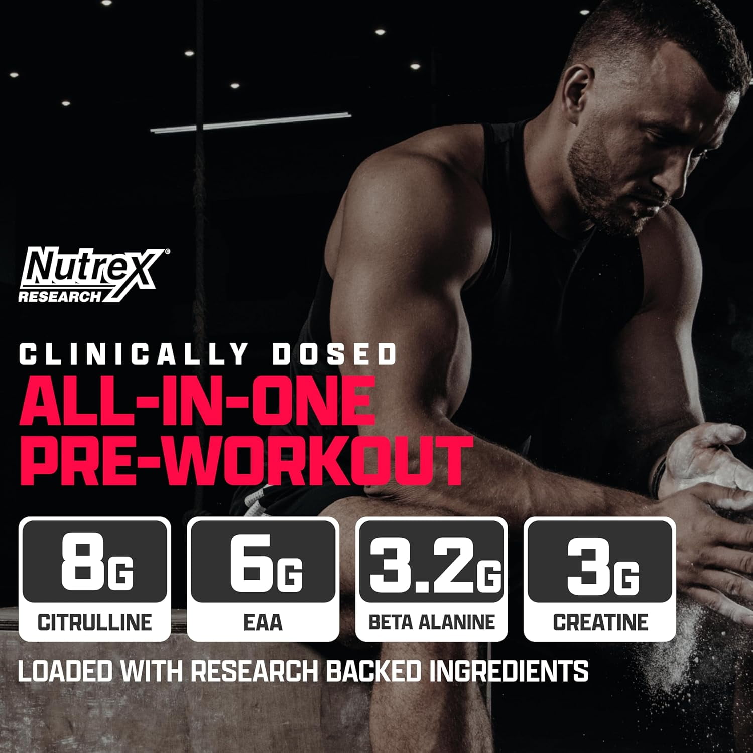 Nutrex Research Outlift Clinical - Clinically Dosed Pre Workout Powder with Creatine, 8G Citrulline, EAA - Energy, Performance, Pump Preworkout Supplement for Men & Women (22 Servings, Fruit Punch)