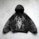 thumbnail image 3 of Sudadera con capucha cómoda con estampado gótico para hombre, estilo hip-hop, informal, punk, talla grande, ropa deportiva para viajeros, tops para parejas, Y2K, 3 of 5