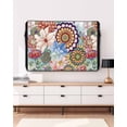 thumbnail image 3 of Outdoor TV Cover 40 to 43 Inch Weatherproof, Multicolor Boho Floral Waterproof TV Screen Protector for Outside Decor with Zipper and Pocket 40"L x 25"H , Vintage Watercolor Flowers, 3 of 7