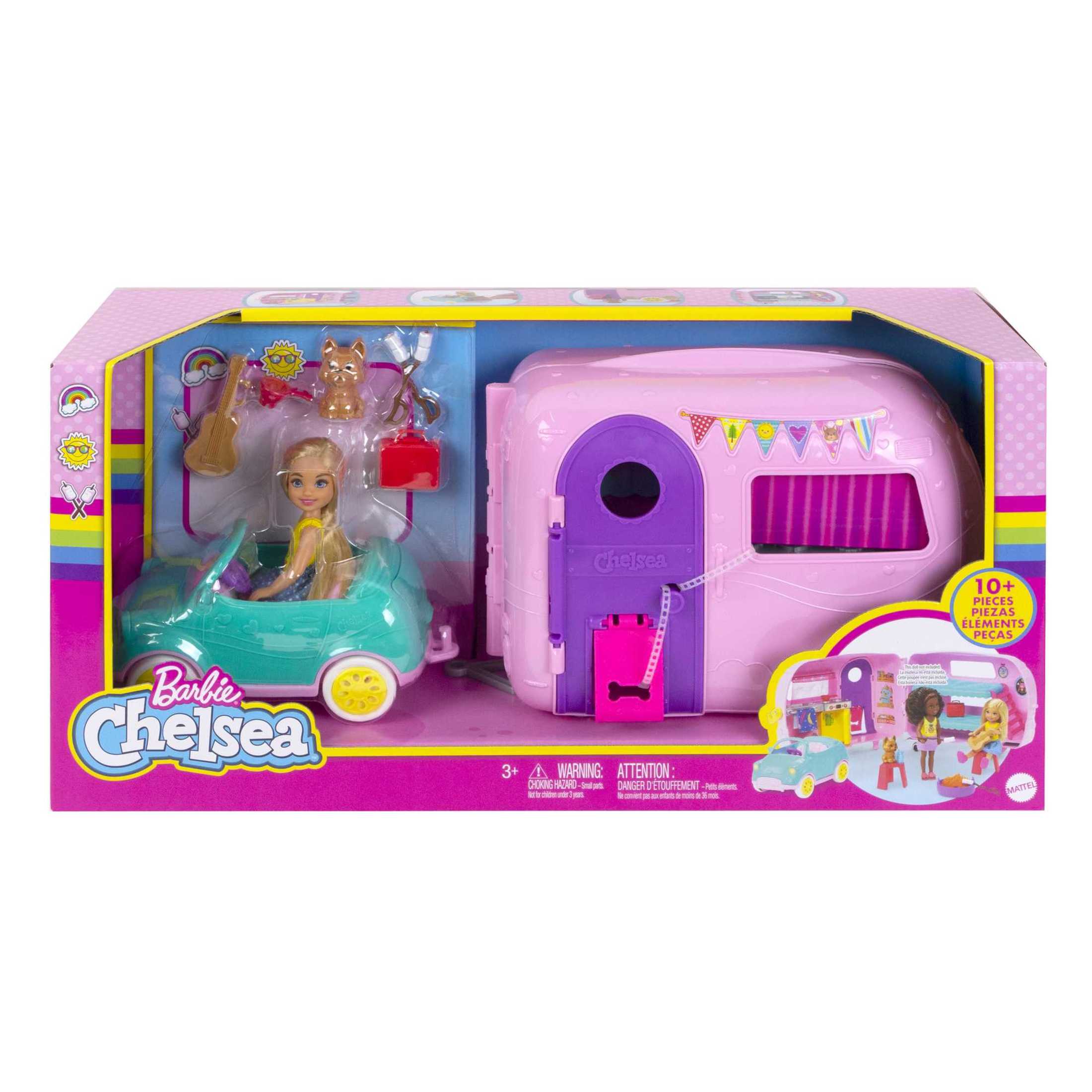 Barbie Club Chelsea Pink Camper Playset with Car photo 6