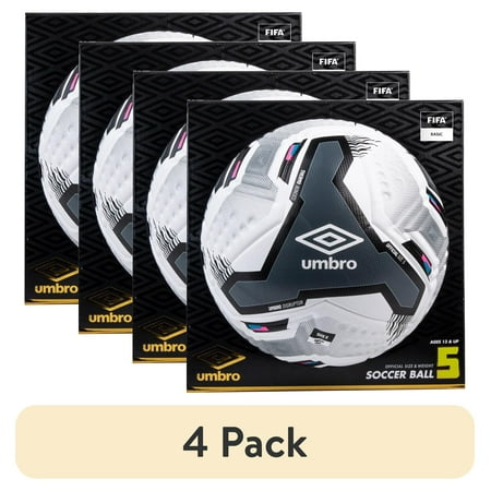 (4 pack) Umbro Disruptor Size 5 Soccer Ball for Ages 13 Years and up FIFA Basic Approved