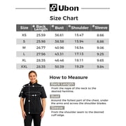 Ubon Womens Plus Size Chef Coat Short Sleeve Chef Jacket Work Jacket Black 2XL