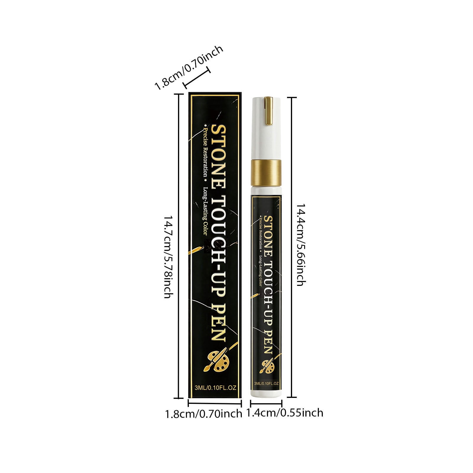 5Pcs Golden Tombstone Marker Pen, Yannianjz Tombstone Marker Pen, Golden Fade-Resistant Inscription Repair Tool, Grave Marker Restoration Pen for Memorials, Headstones, Stone Engravings