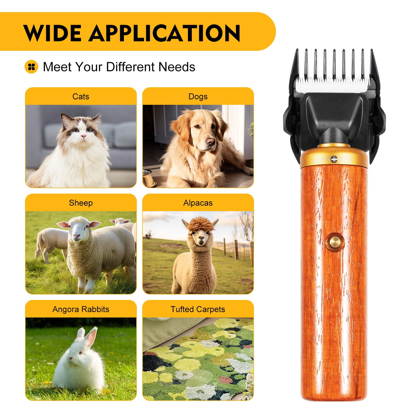 110-240V Electric Pet Clipper Cat Dog Shear Farm Supply Animals Shearing Grooming Portable Clipper 55W