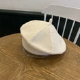 thumbnail image 2 of DJN Women's Fashion Knit Beret Hat Solid Artist Style Slouchy Beret for Women Versatile Painter Cap for All Seasons White One Size, 2 of 4