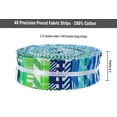thumbnail image 4 of Soimoi 40Pcs Check & Tartan Print Precut Fabrics Strips Roll Up 1.5x42inches Cotton Jelly Rolls For Quilting - Blues & Greens, 4 of 9
