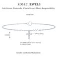 thumbnail image 6 of Rosec Jewels Lab Created Diamond Cross Charm Bracelet (EF-VS Quality) - Ready to Gift for Christmas, 14K White Gold, 7.0 inches, 6 of 7
