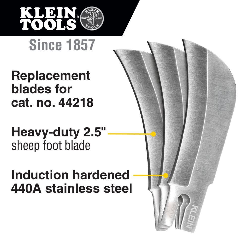 3 Pack Klein Tools 44219 Utility Knife Blades 64 mm Blade Length