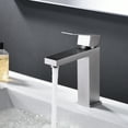thumbnail image 4 of Brushed Nickel Bathroom Faucet WOWOW Modern Faucet for Bathroom Sink Single Hole Bathroom Faucet with cUPC Supply Lines and Pop up Drain, 4 of 6