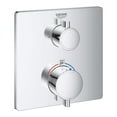 thumbnail image 2 of Grohe Grohtherm 24110A00 Single Function 2-Handle Thermostatic Valve Trim in Grohe Hard Graphite, 2 of 5