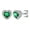 05-Green Emerald, variant on Silvora 925 Sterling Silver Heart Stud Earrings for Women January Birthstone Elegant Earring Birthday, Anniversary, Christmas Jewelry Gift