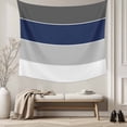 thumbnail image 5 of Navy Blue Grey Striped Tapestry for Bedroom Wall Hanging Tapestry, Farmhouse Modern Ceiling Backdrop Tapestries Poster Blanket Wall Decor for Teens Room Living Room Dorm 59" x 90", 5 of 8
