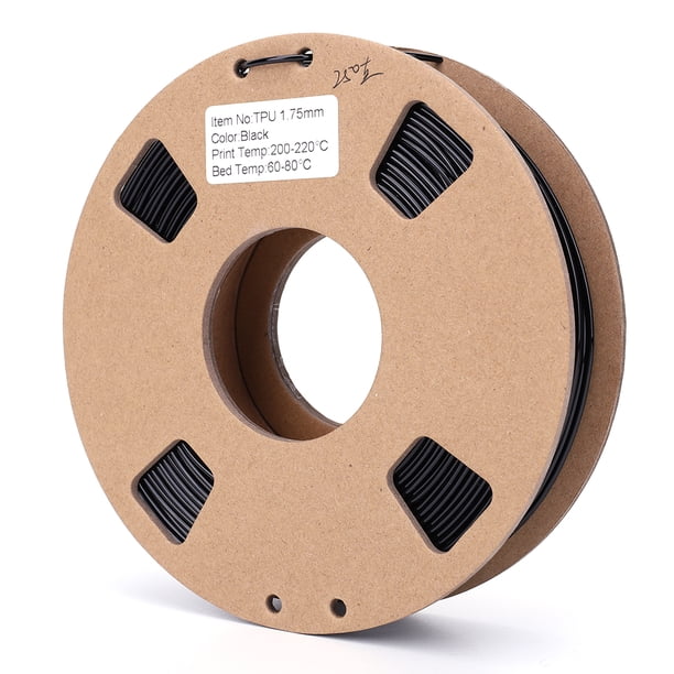 Precisión dimensional del filamento de la impresora 3D de TPU +/- 0,05 mm 1,75 mm 250 g negro/blanco